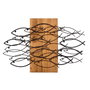 Wallity Fish Accesorio decorativo de pared Negro y Nogal